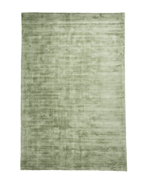 Amara viscose hand-loomed area rug in Sage, full rug view