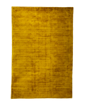 Amara viscose hand-loomed area rug in Yellow, full rug view