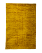 Amara viscose hand-loomed area rug in Yellow, full rug view