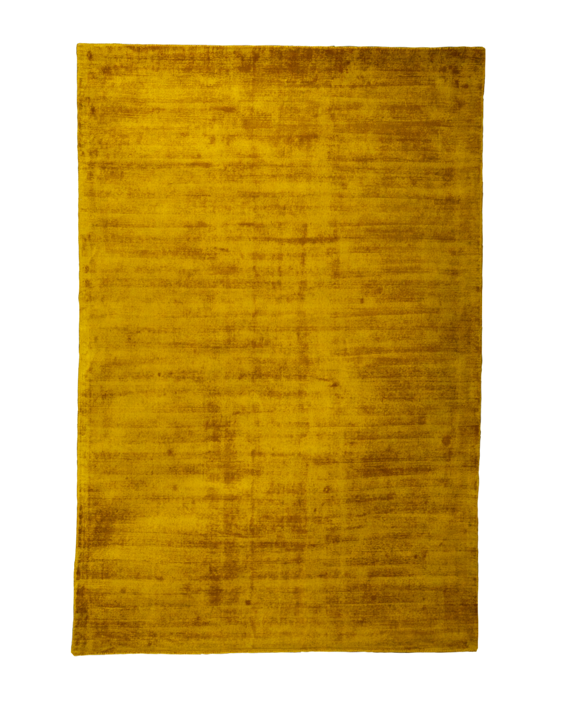 Amara viscose hand-loomed area rug in Yellow, full rug view