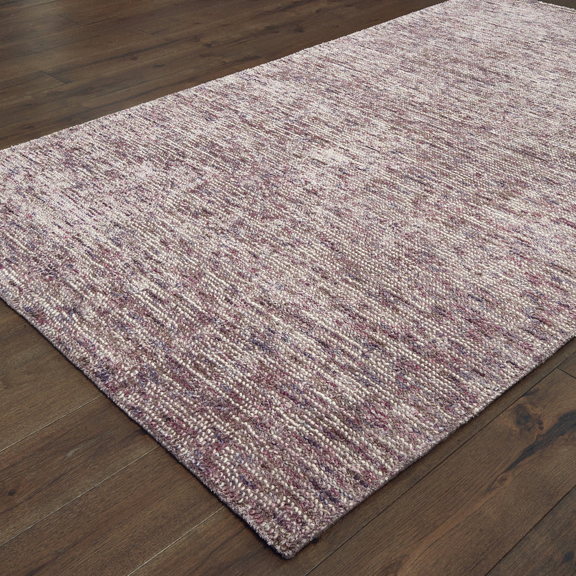 Purple and grey textured rug with subtle woven pattern for modern interiors