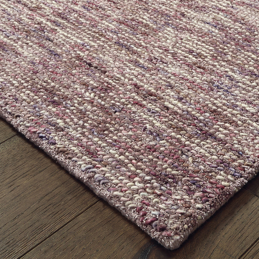 Purple and grey textured rug with subtle woven pattern for modern interiors