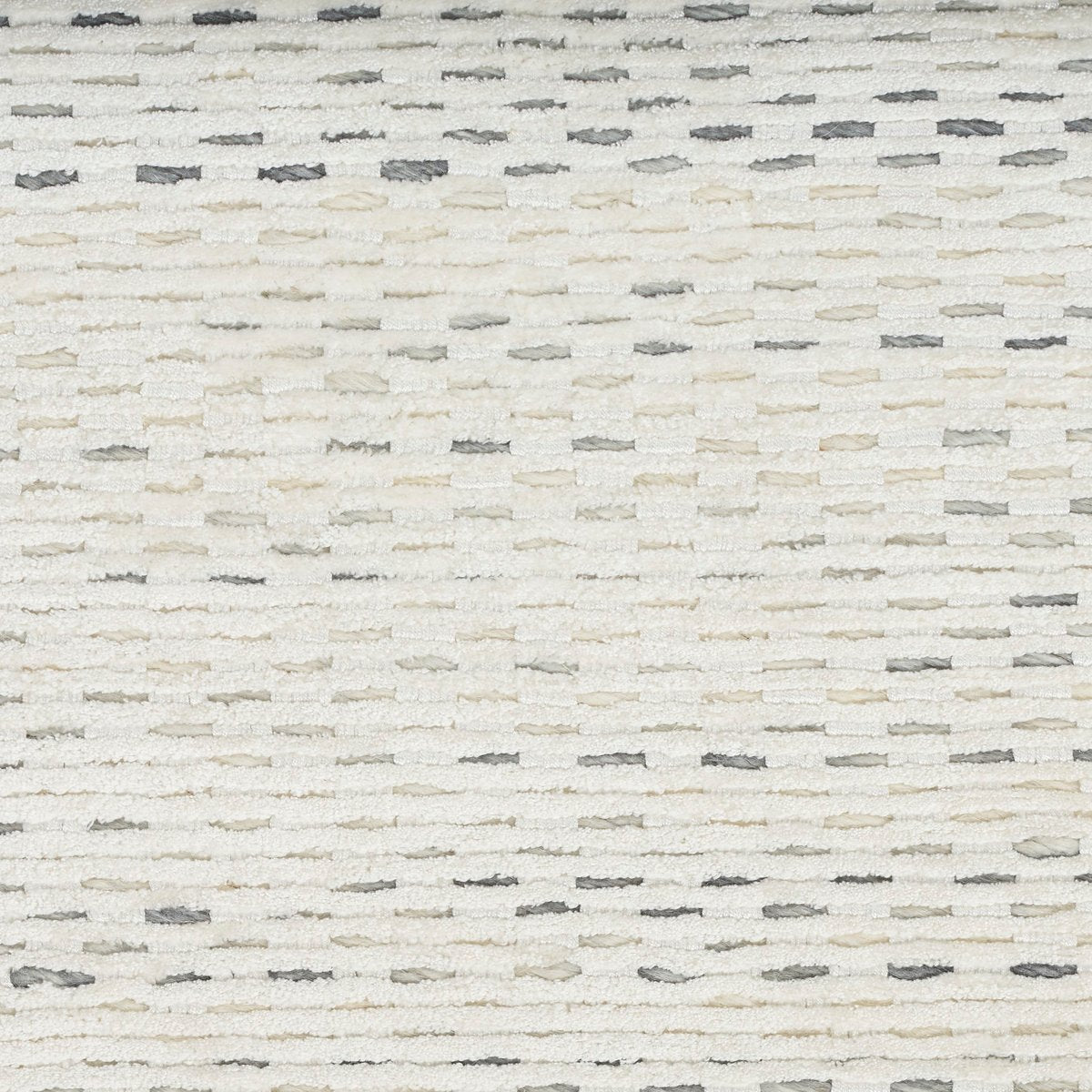 Cream textured area rug with subtle horizontal striping and natural woven pattern